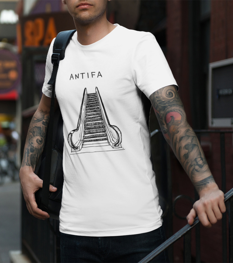 ANTIFA Escalator Don't Tread On Me Vintage T-Shirt