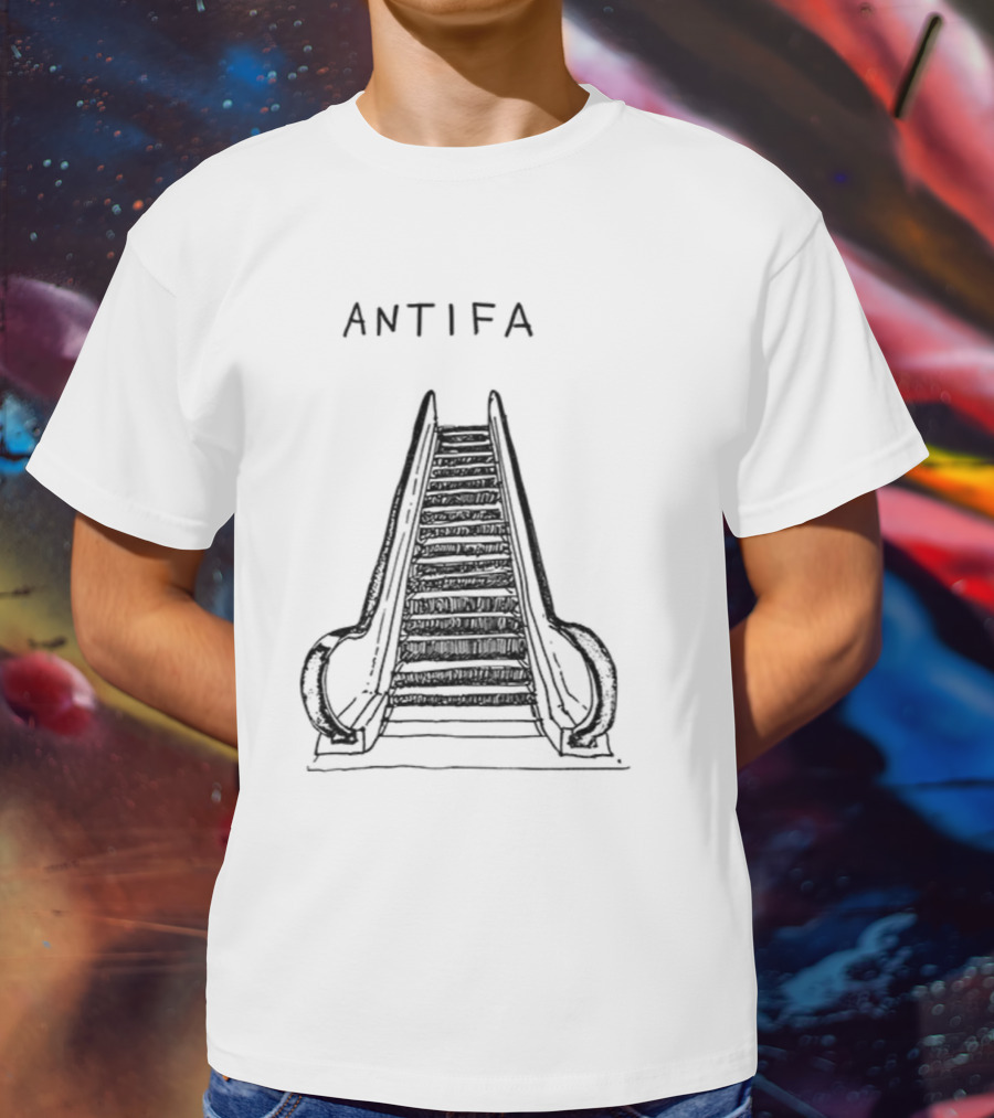 ANTIFA Escalator Don't Tread On Me Vintage T-Shirt