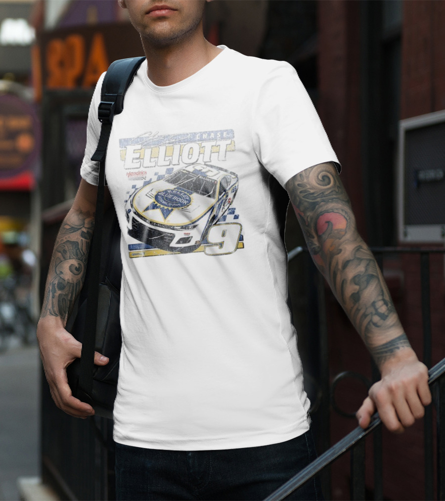 Chase Elliott Kelley Blue Book No. 9 Racing Hendrick Motorsports T-Shirt