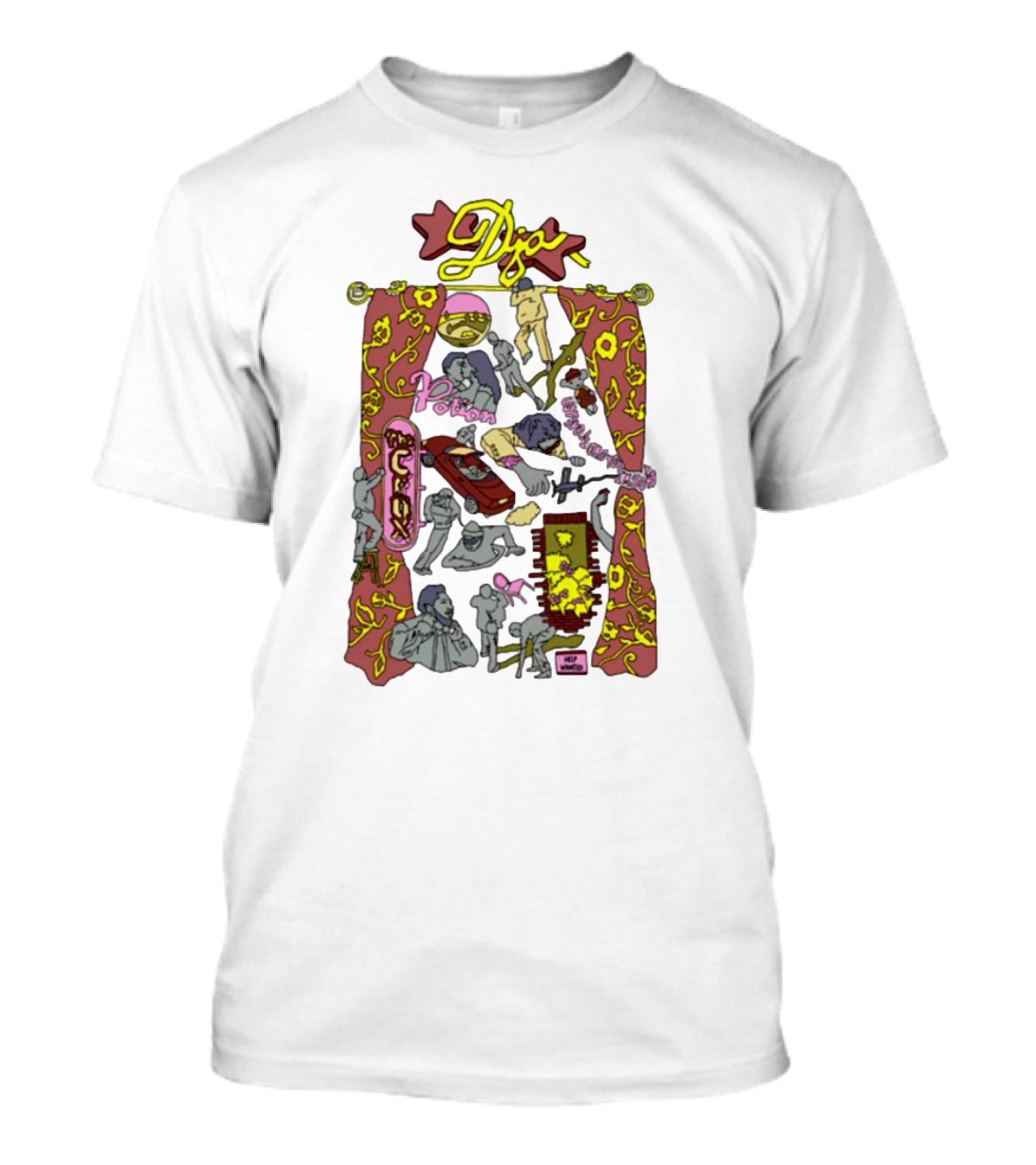Djo Music Flash Potion Neon Art Style Psychedelic Collage T-Shirt
