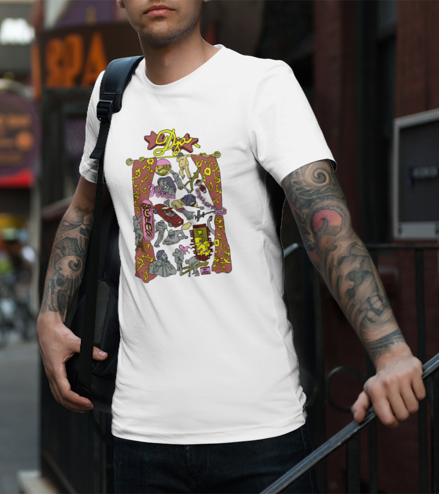 Djo Music Flash Potion Neon Art Style Psychedelic Collage T-Shirt