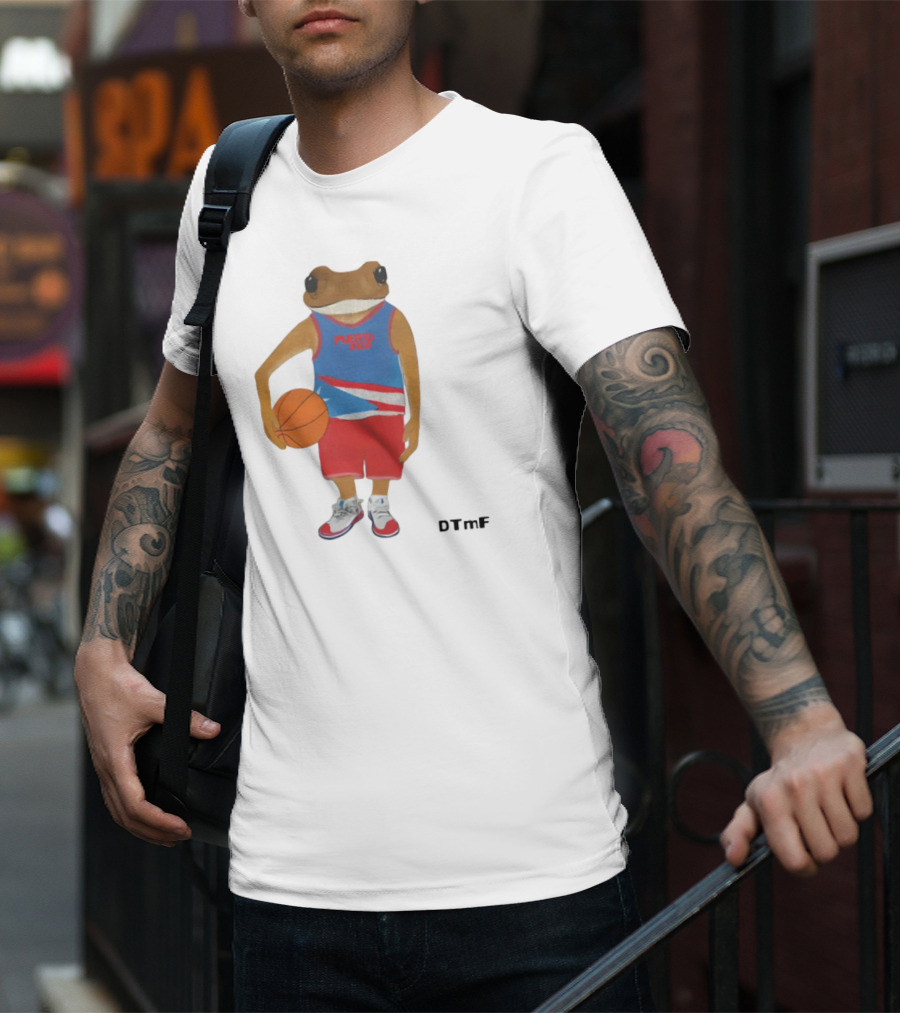 Dtmf Concho Puerto Rico Basketball Frog T-Shirt
