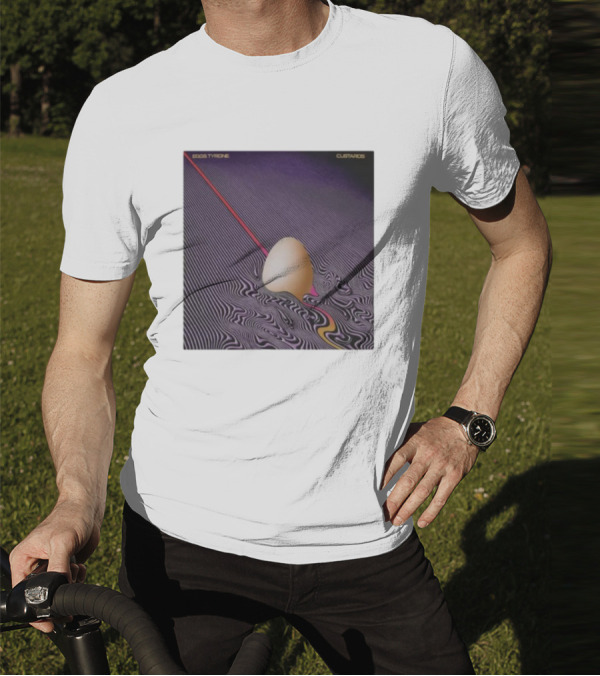 Eggs Tyrone Custards Optical Illusion Stripes With Egg T-Shirt