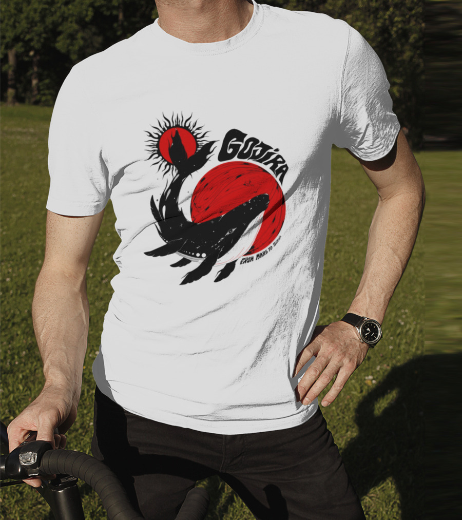 Gojira Whale Red Moon Sun Cosmic Voyage T-Shirt
