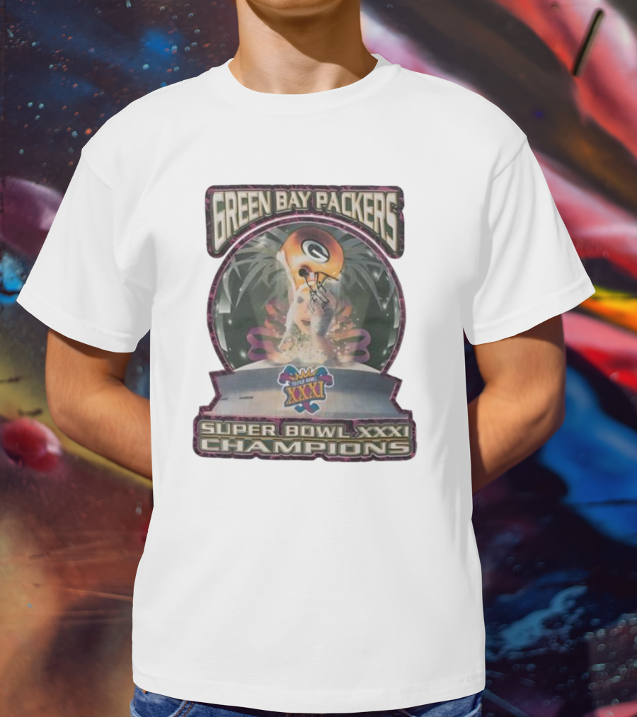 Green Bay Packers Super Bowl XXXI Champions Victory Celebration T-Shirt