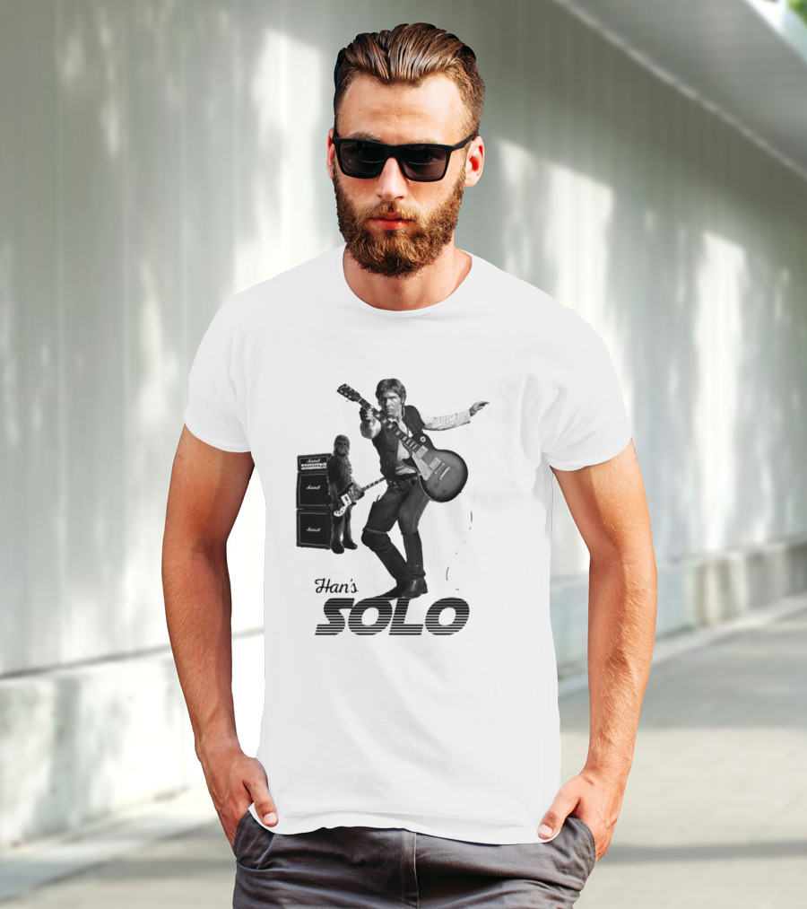 Han_s Solo Chewbacca Guitar Marshall Star Wars T-Shirt