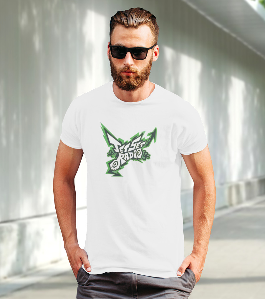 Jet Set Radio Iconic Graffiti Style Green Arrow Emblem T-Shirt