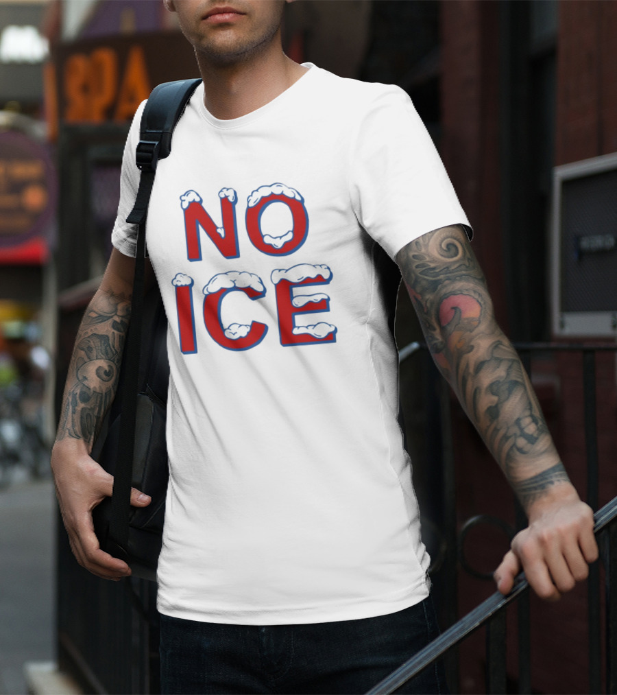 Julien Solomita No Ice Snow-Covered Text T-Shirt