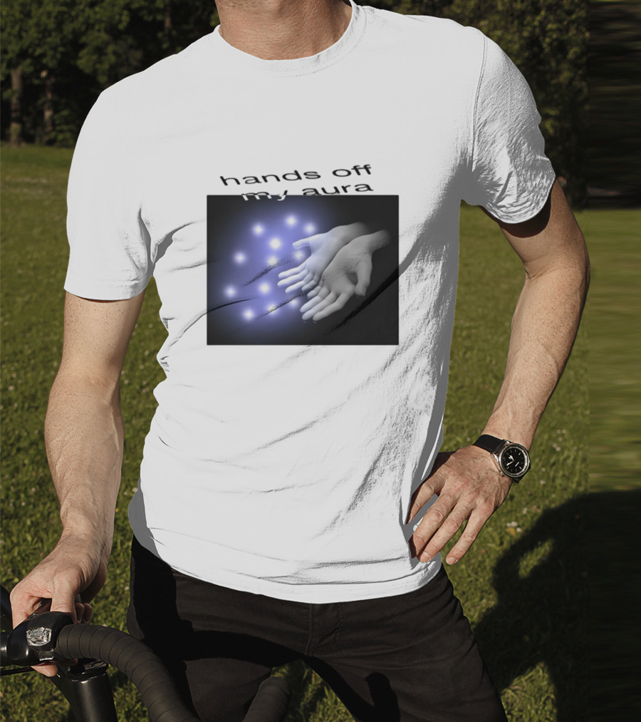 Kikillopieces Hands Off My Aura Glowing Hands And Lights T-Shirt