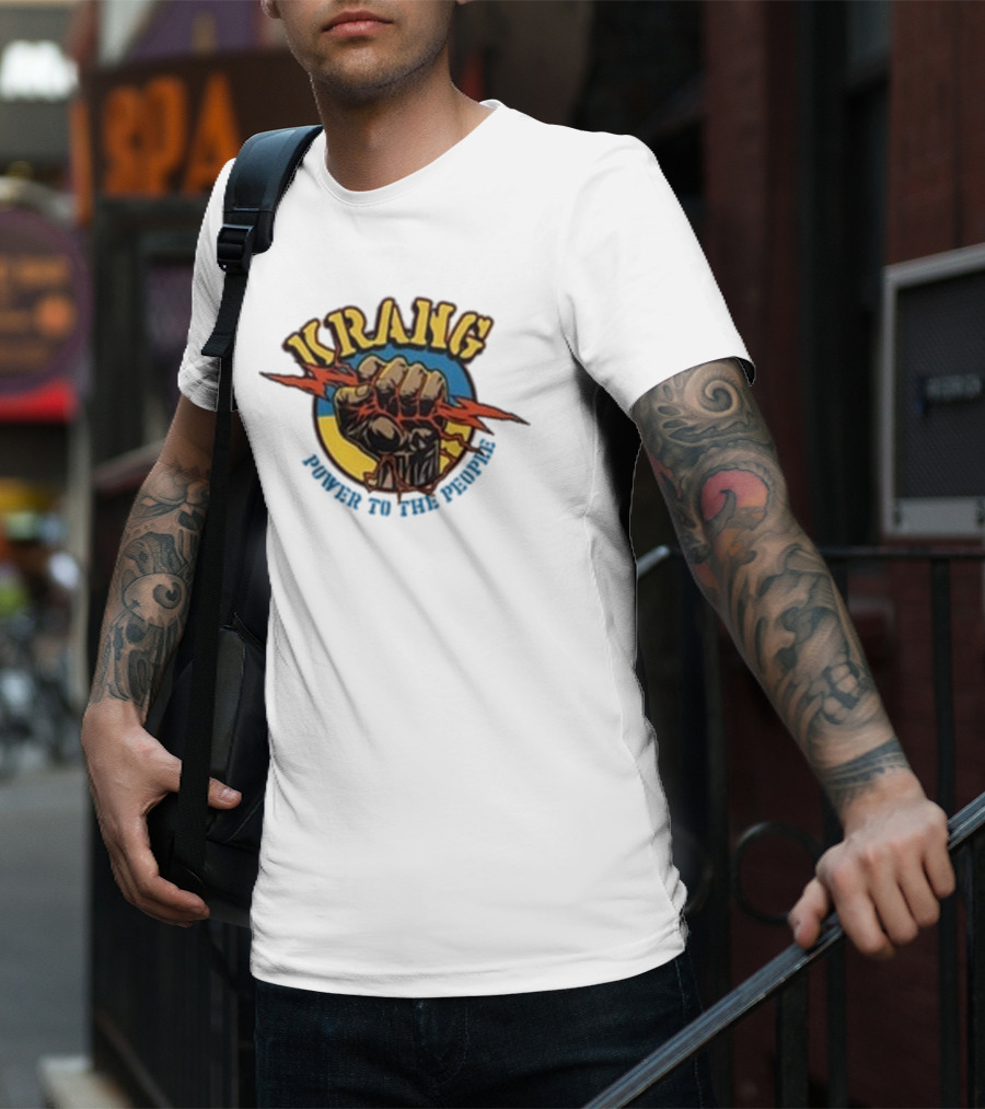 Krang Power To The People Fist With Lightning Bolt T-Shirt