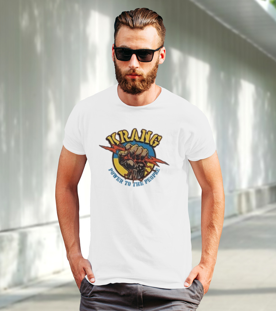 Krang Power To The People Fist With Lightning Bolt T-Shirt