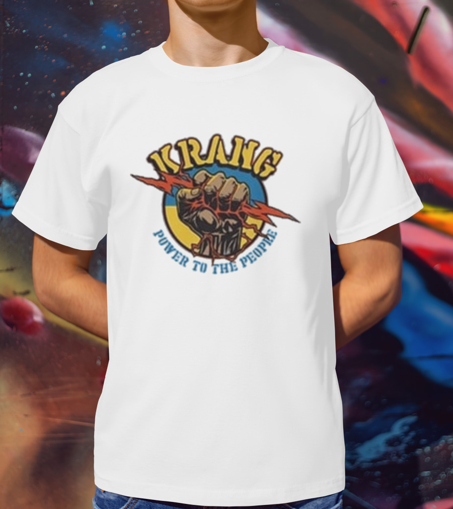Krang Power To The People Fist With Lightning Bolt T-Shirt