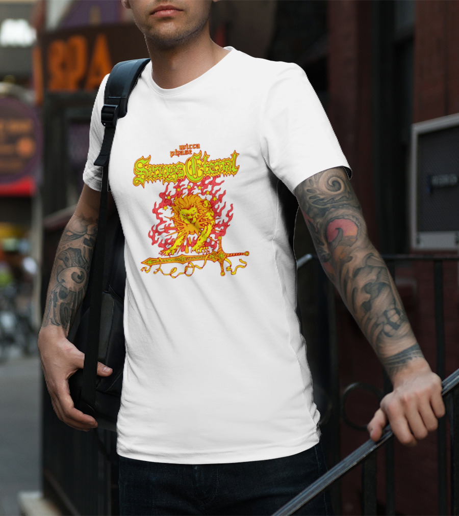 Mecca Blaze Springs Eternal Flaming Lion Sword Leo T-Shirt