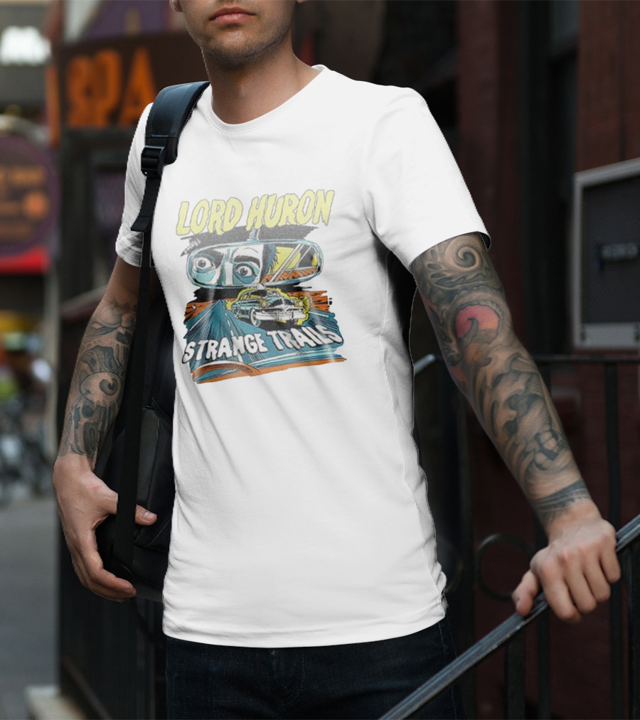 Lord Huron Strange Trails Anniversary Tour Collection Comic Car Road Art T-Shirt