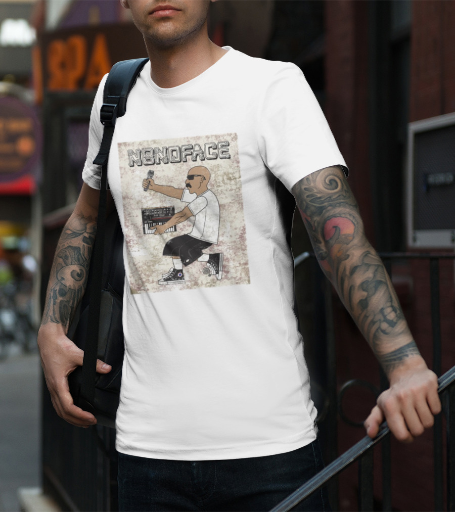 N8noface Az-Tech Synth Microphone And Keyboard Style T-Shirt