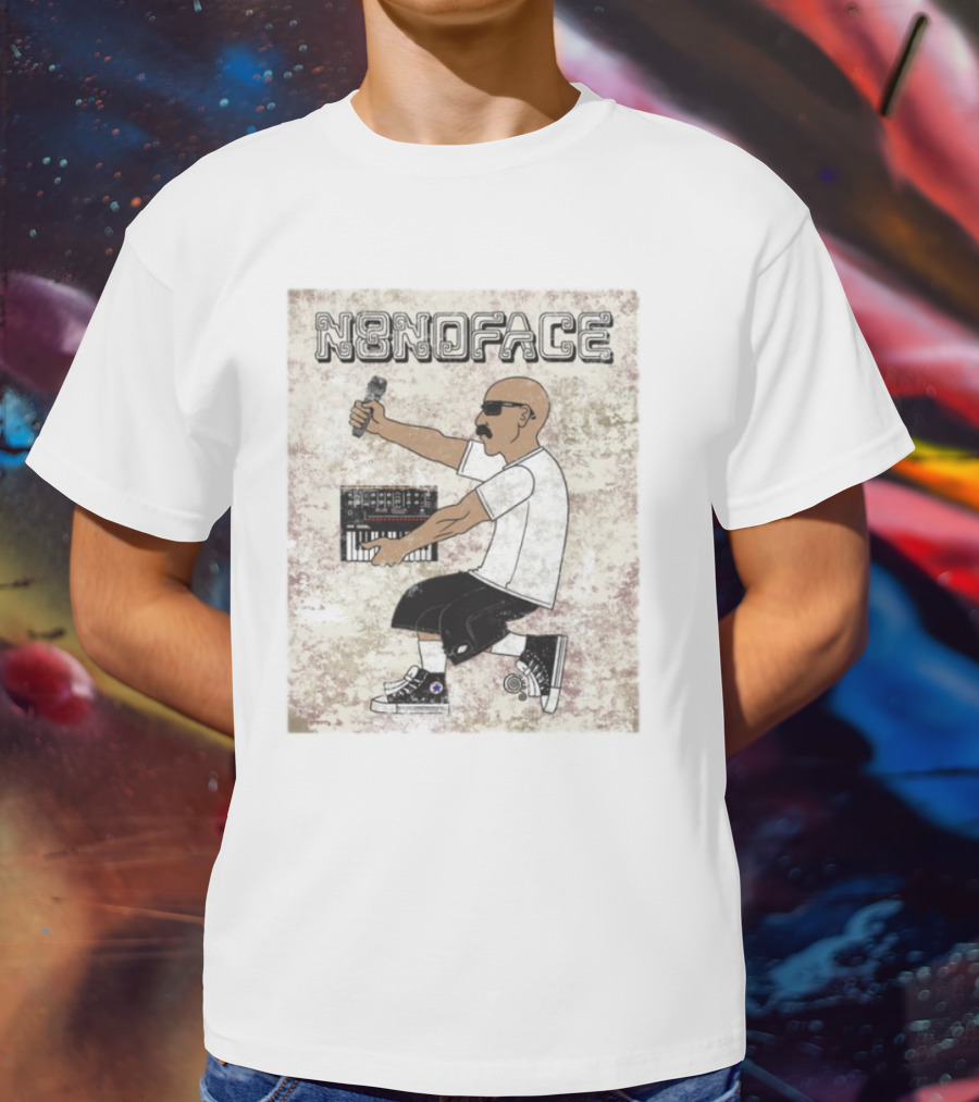 N8noface Az-Tech Synth Microphone And Keyboard Style T-Shirt