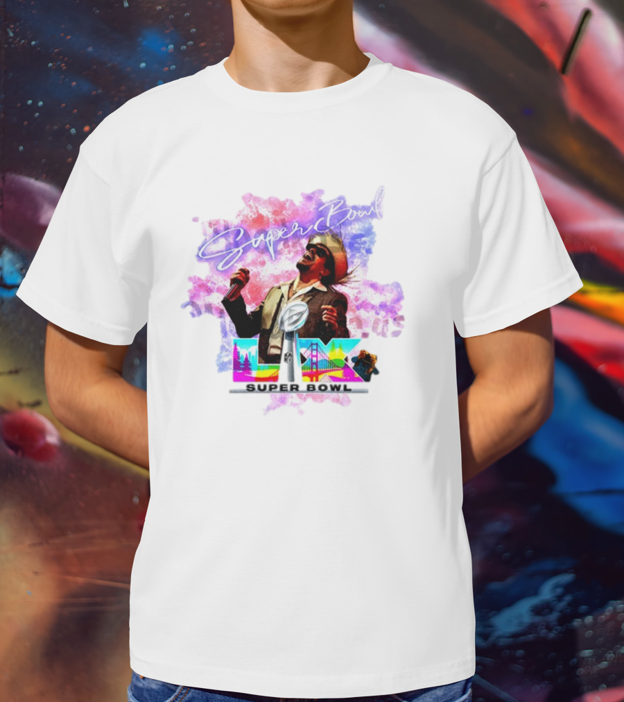 Bad Bunny Super Bowl Halftime LVII Retro NFL Performance Iconic Show T-Shirt