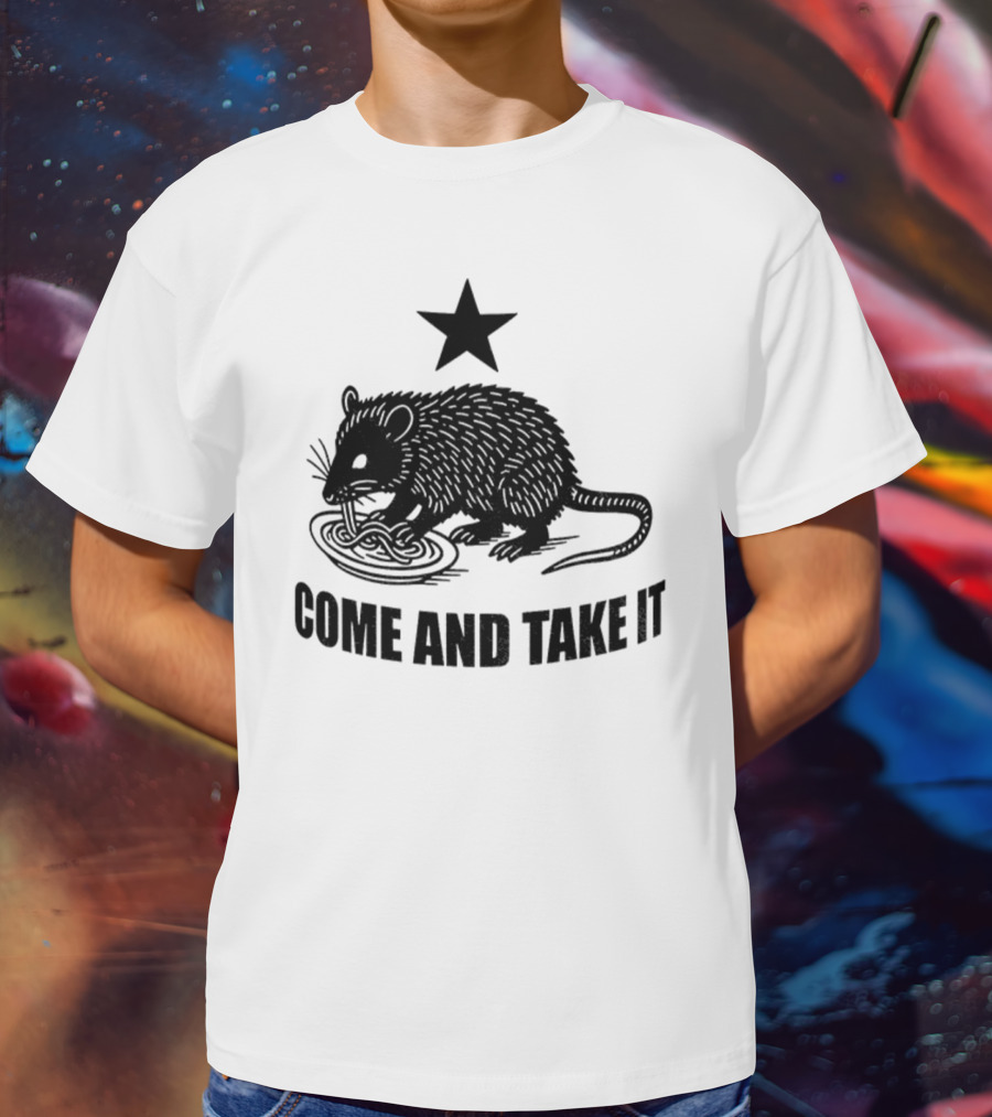Opossum Come And Take It Flag Political Protest Statement T-Shirt