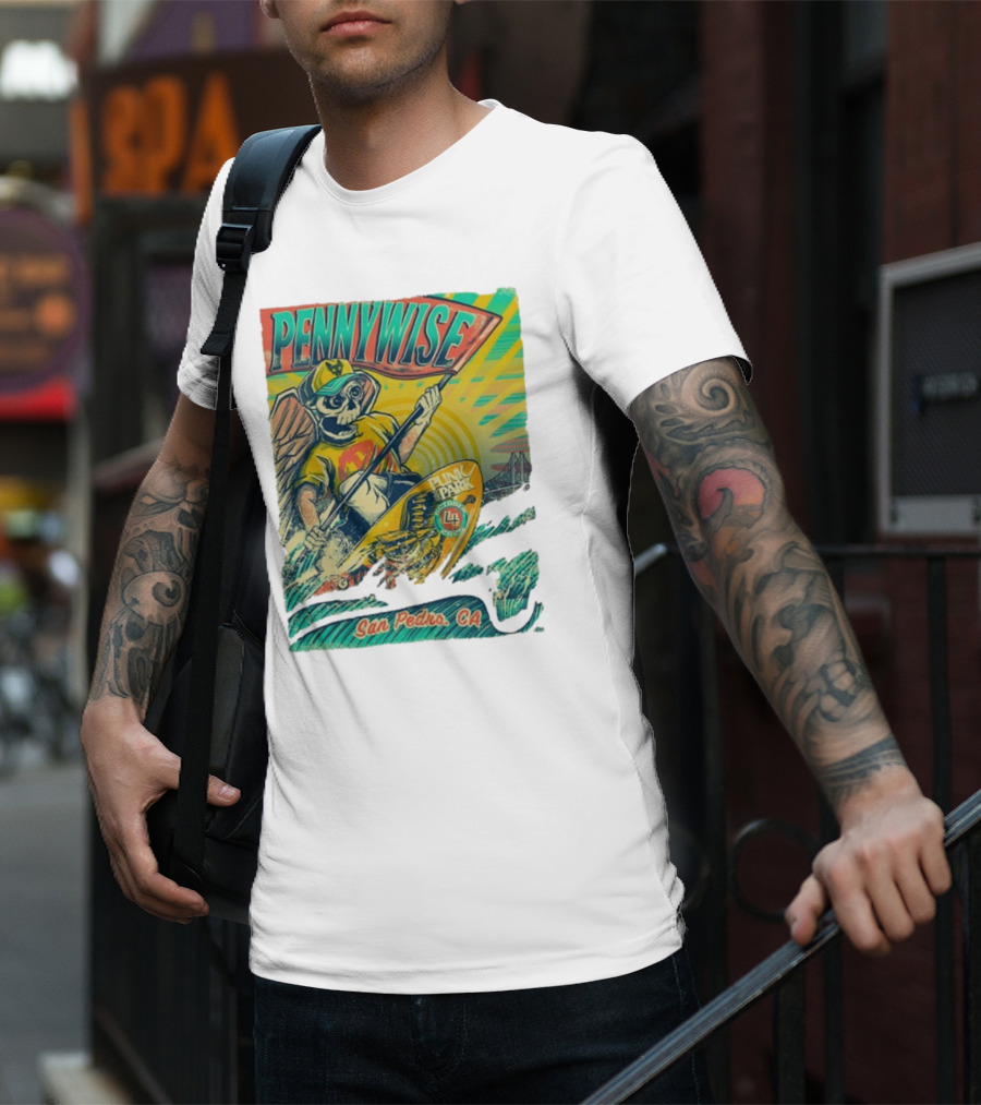 Pennywise Skeleton Surf Punk In The Park October 4 2025 San Pedro CA T-Shirt