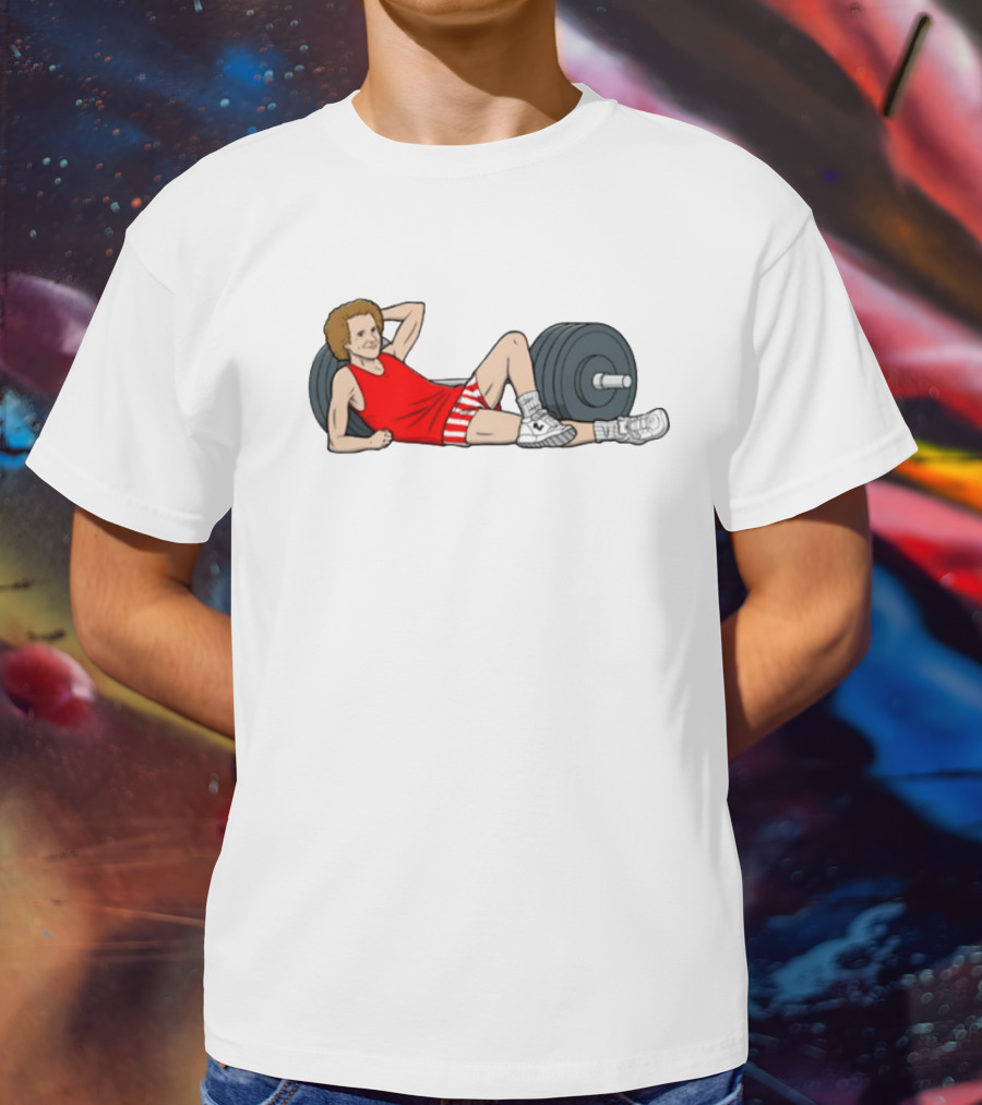 Richard Simmons Weightlifting Fitness Icon Vintage Style T-Shirt