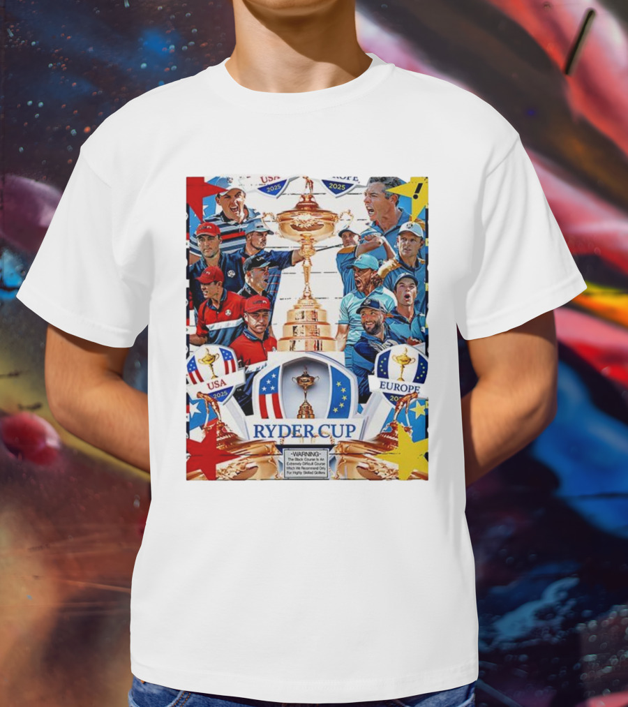 Ryder Cup 2025 USA Vs Europe Golf Tournament Team Challenge T-Shirt