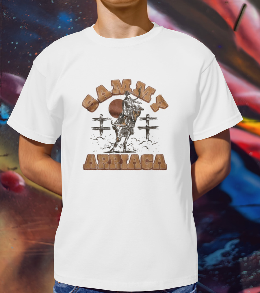 Sammy Arriaga Western Cowboy El Toro Silhouette Vintage Style T-Shirt