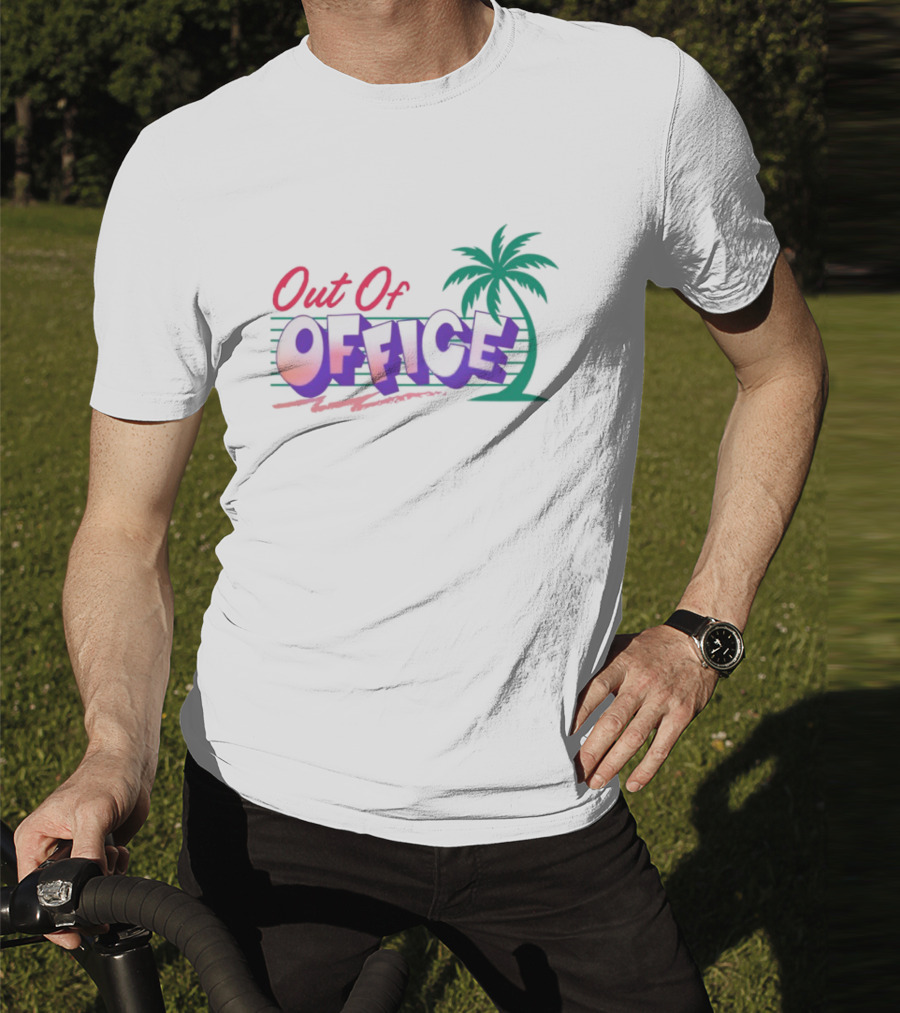 Out Of Office Tropical Palm Tree Retro Style T-Shirt