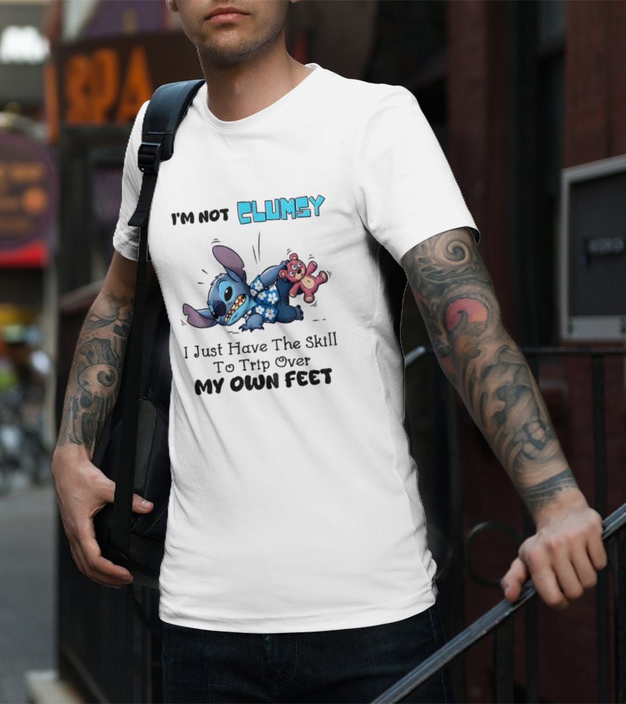 Stitch Clumsy Skill To Trip Over My Own Feet With Teddy Bear T-Shirt