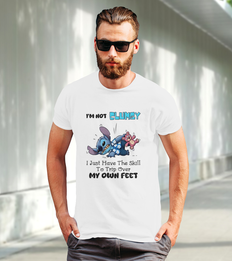 Stitch Clumsy Skill To Trip Over My Own Feet With Teddy Bear T-Shirt