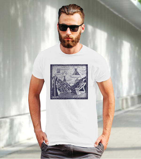 Thestorysofarca The Story So Far Album Art Snake Volcano Pattern Clouds T-Shirt