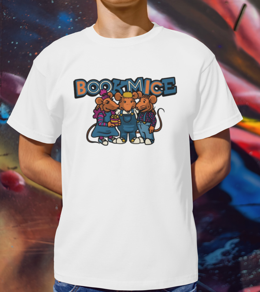 Bookmice TVO Kids Show Characters Retro Cartoon Mice Trio T-Shirt