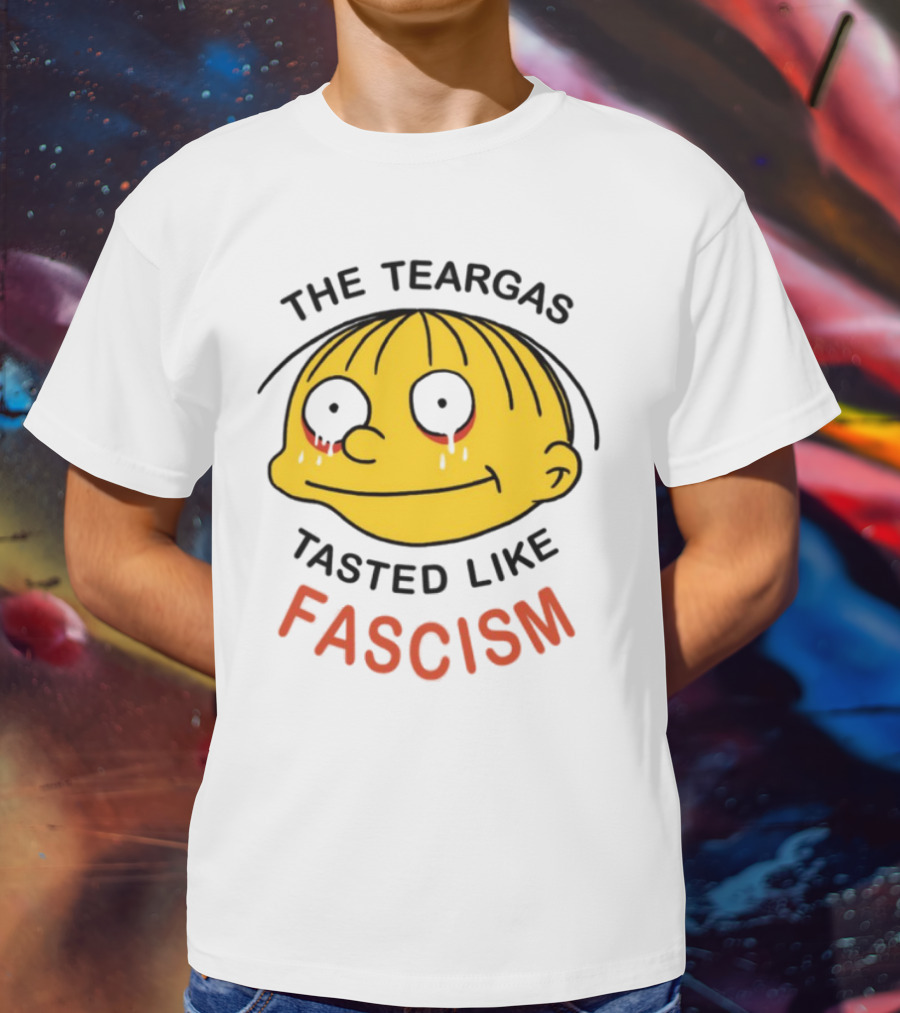 The Teargas Tasted Like Fascism Yellow Cartoon Face T-Shirt
