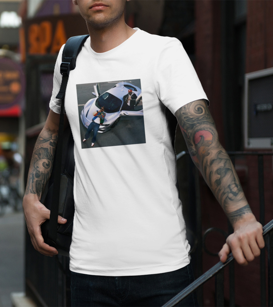 Until Night Comes Album Silver Sports Car Duo T-Shirt