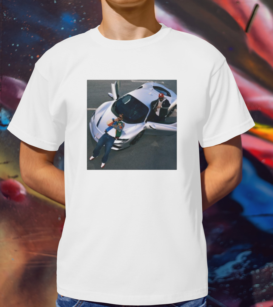 Until Night Comes Album Silver Sports Car Duo T-Shirt