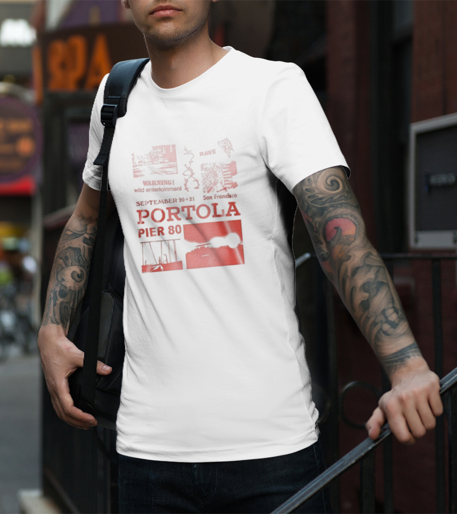 Warning Wild Entertainment Portola September 29-30 2025 San Francisco Pier 80 Lineup T-Shirt