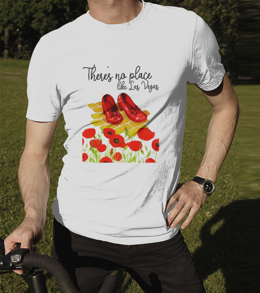 Wizard Of Oz Ruby Slippers Yellow Brick Road Poppies Las Vegas Magic T-Shirt