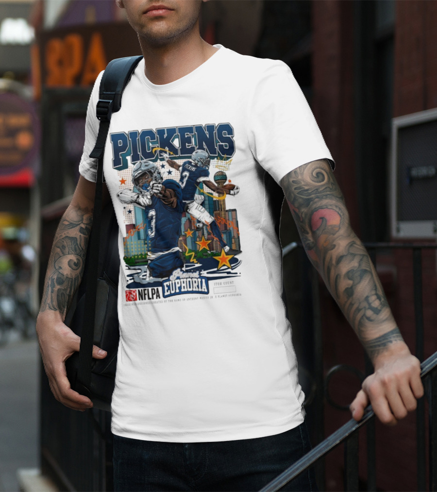 Pickens Planet Euphoria NFPLA Players Inc Iconic Sports Theme T-Shirt