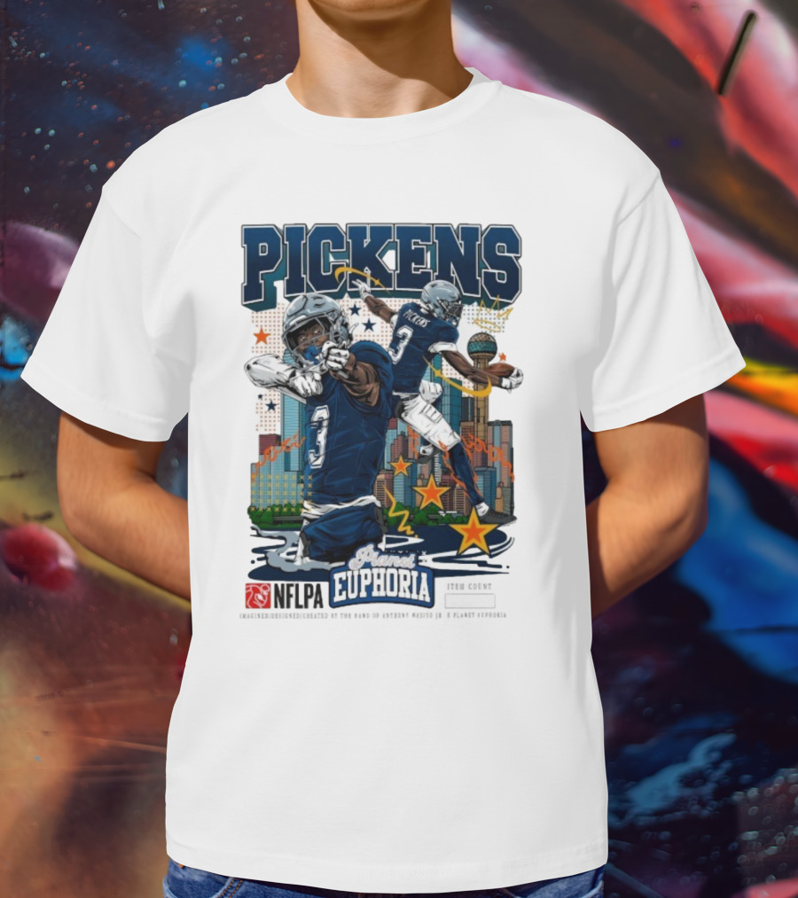 Pickens Planet Euphoria NFPLA Players Inc Iconic Sports Theme T-Shirt