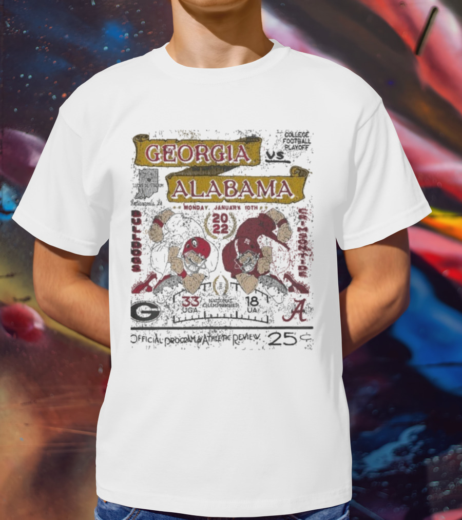 Georgia Bulldogs Alabama Crimson Tide College Football National Championship 2022 Showdown Classic Matchup T-Shirt