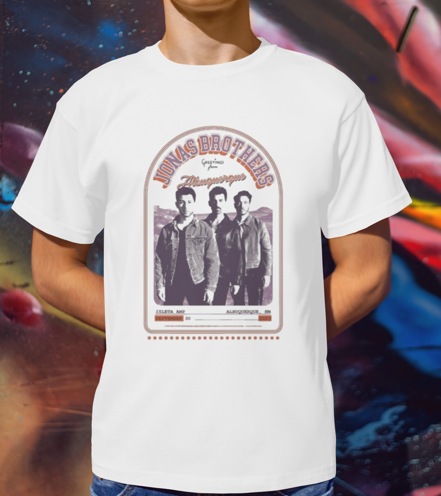 Jonas Brothers Greetings From Albuquerque NM Isleta AMP September 30 2025 T-Shirt
