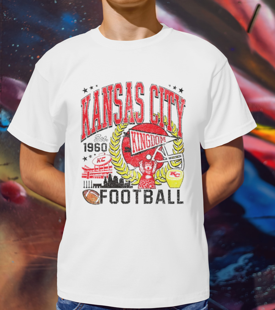 Kansas City Kingdom Chiefs Football Est 1960 T-Shirt