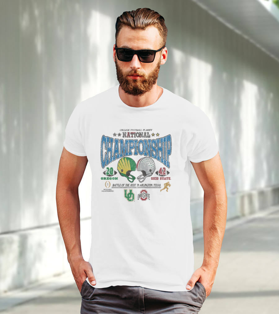 Ohio State 42 Vs Oregon 20 College Football Playoff National Championship 2015 Arlington Texas T-Shirt