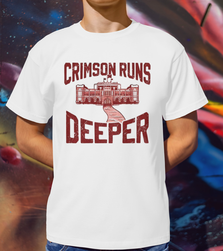University Of Alabama Crimson Tide Crimson Runs Deeper Historic Campus Design T-Shirt