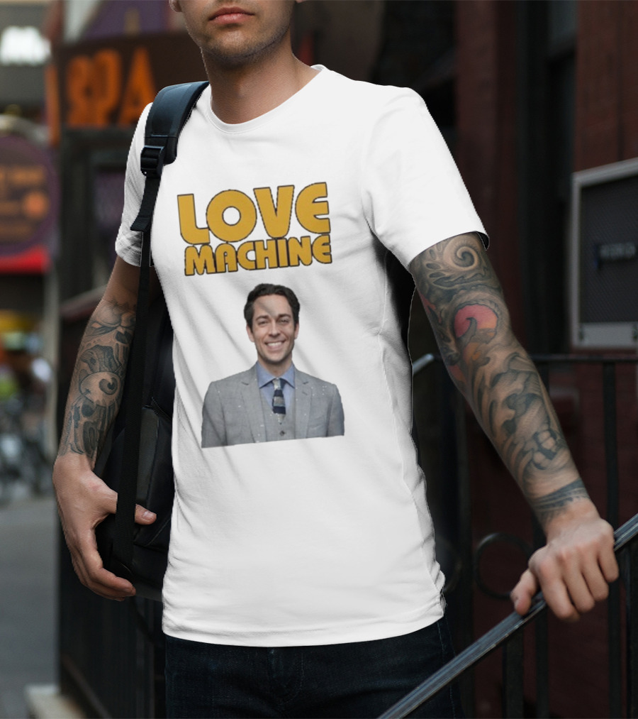 Zachary Levi Love Machine Raglan Smiling Style T-Shirt
