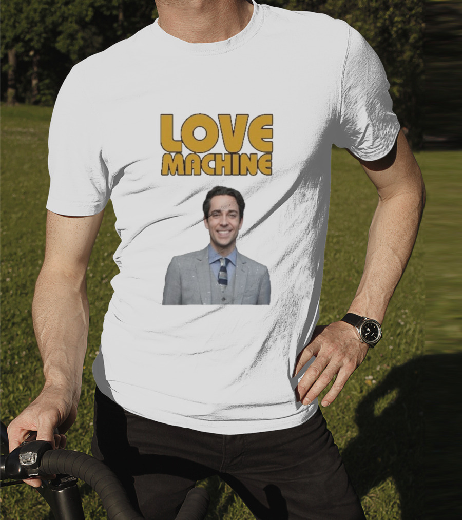 Zachary Levi Love Machine Raglan Smiling Style T-Shirt