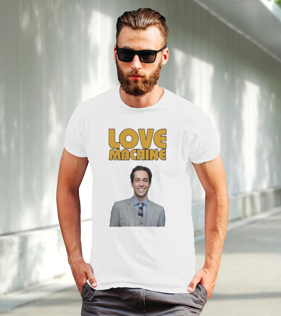 Zachary Levi Love Machine Raglan Smiling Style T-Shirt