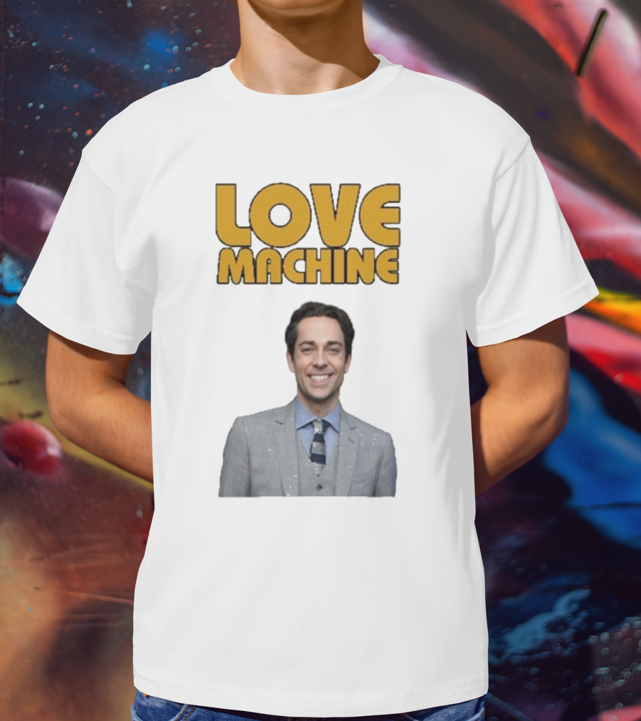 Zachary Levi Love Machine Raglan Smiling Style T-Shirt