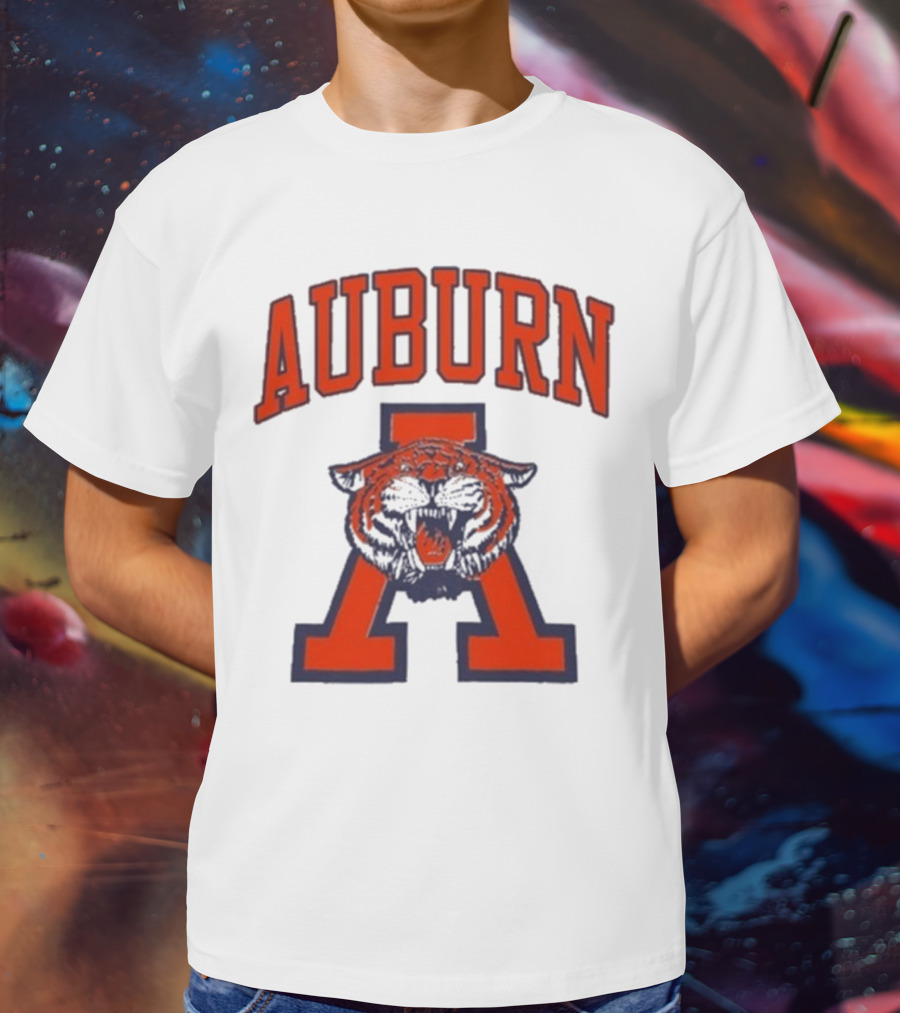 Auburn Tigers Roaring Vintage Logo Retro College Spirit T-Shirt