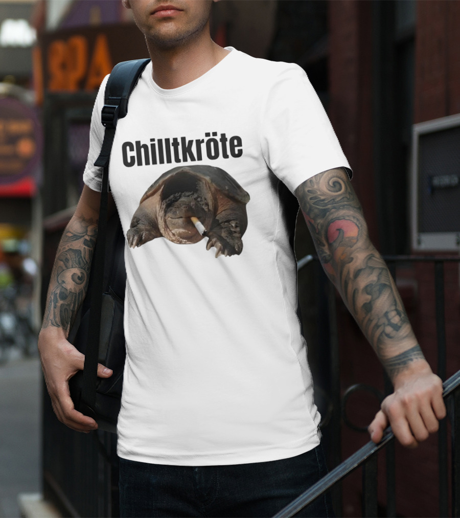 Chilltkröte Snapping Turtle With Cigarette Chelydra Serpentina T-Shirt