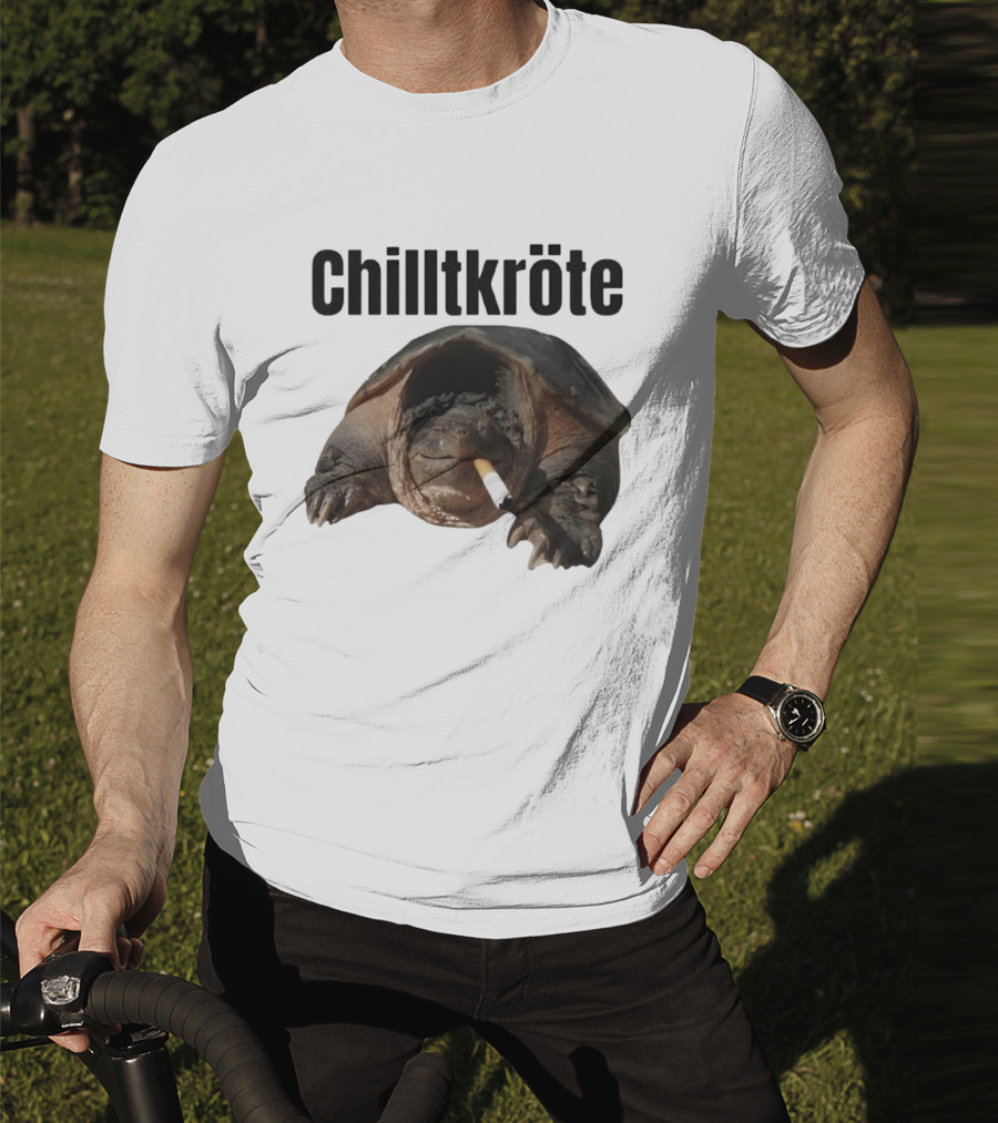 Chilltkröte Snapping Turtle With Cigarette Chelydra Serpentina T-Shirt